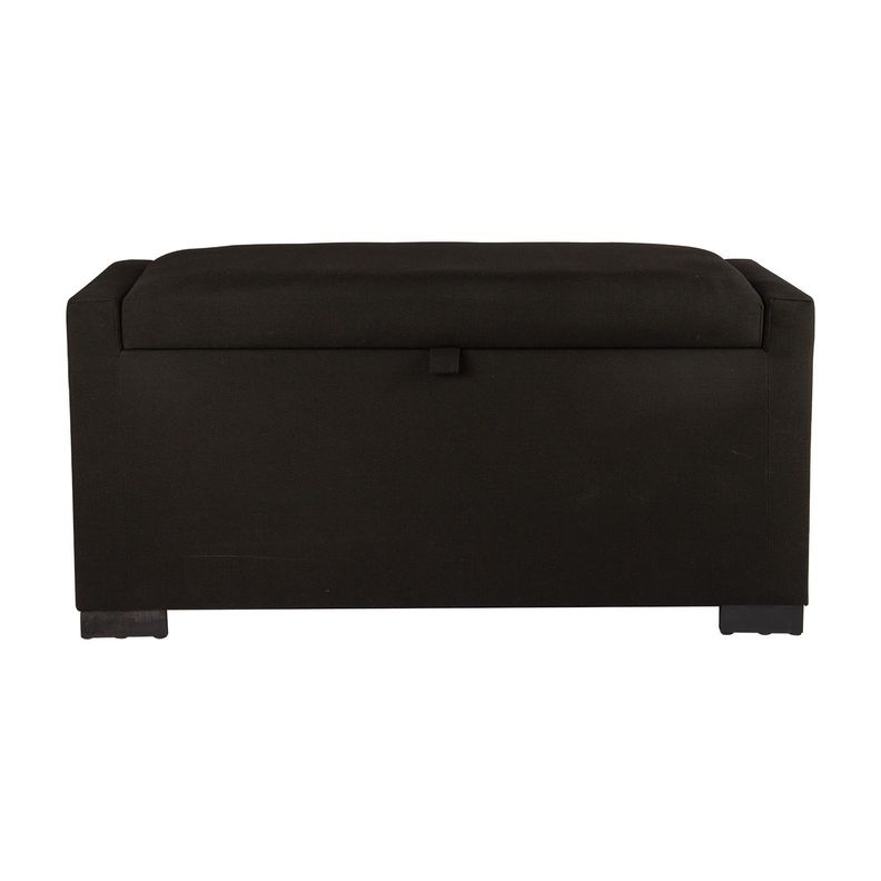 Banqueta con Baúl Leyzy Negro Delta 40X55X105 cm Máxima Design-0
