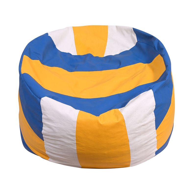 Pouf Pera Voleibol 120x120x120 cm Amarillo-Azul-Blanco -1