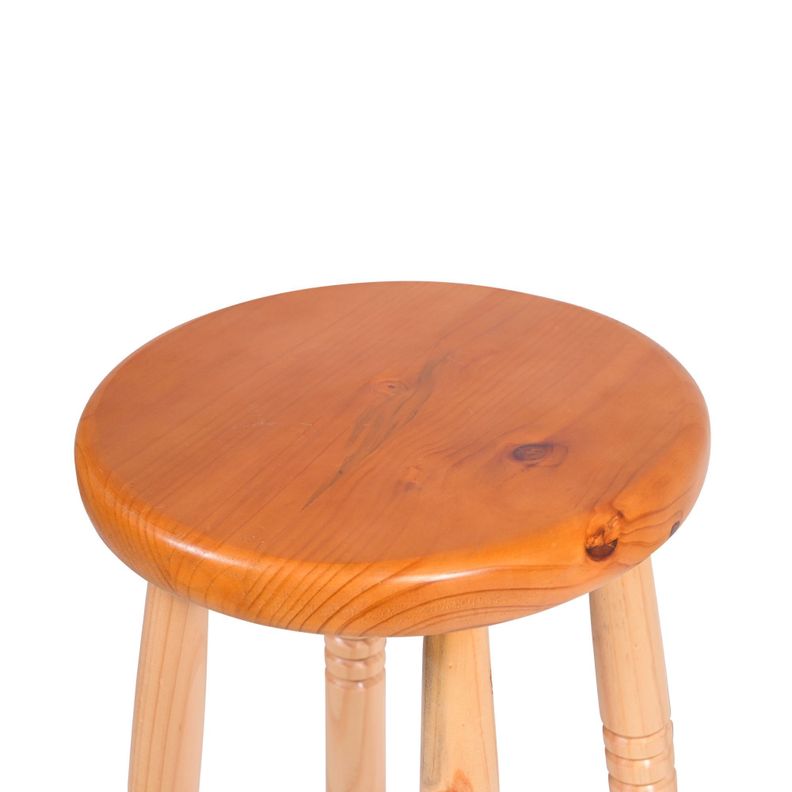 Piso Alto Redondo Madera Natural 35x35x70 cm Máxima Design-2