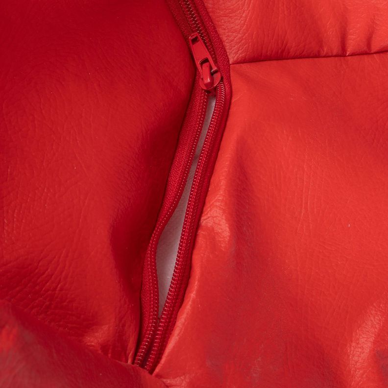 Funda Pouf Pera Futbol Rojo Eco Cuero 80x80x80 cm Máxima Design-2