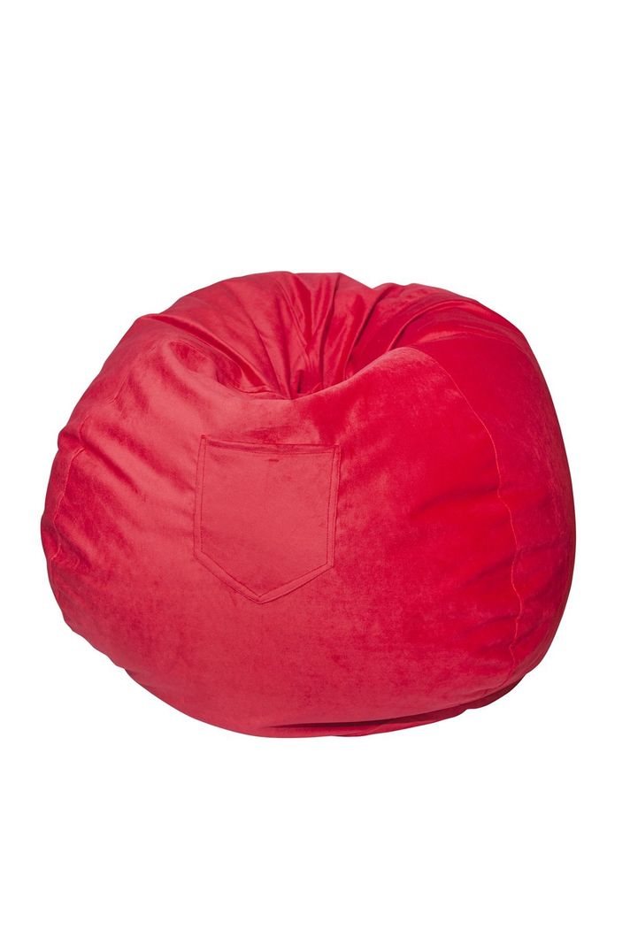 Pouf Pera Fucsia Felpa 100x120x120 cm Máxima Design-1