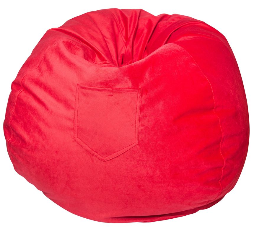 Pouf Pera Fucsia Felpa 100x120x120 cm Máxima Design-0