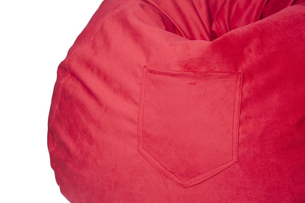 Pouf Pera Fucsia Felpa 100x120x120 cm Máxima Design-2