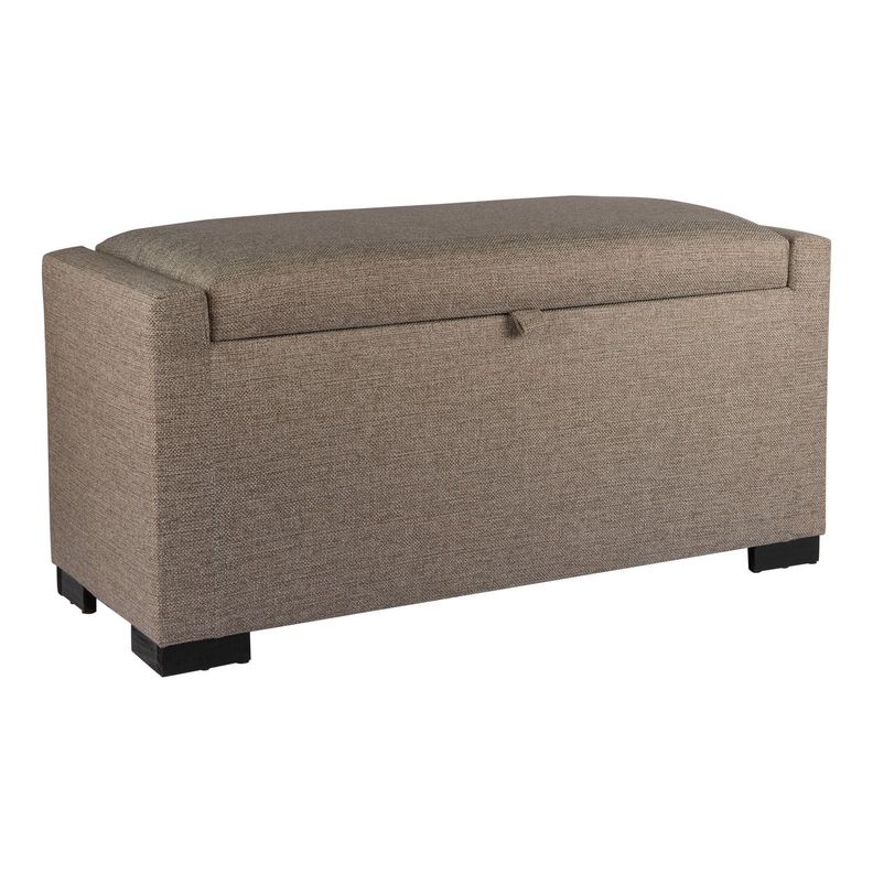 Banqueta con Baúl Leyzy Gris-Beige 40X55X105 cm Máxima Design-1