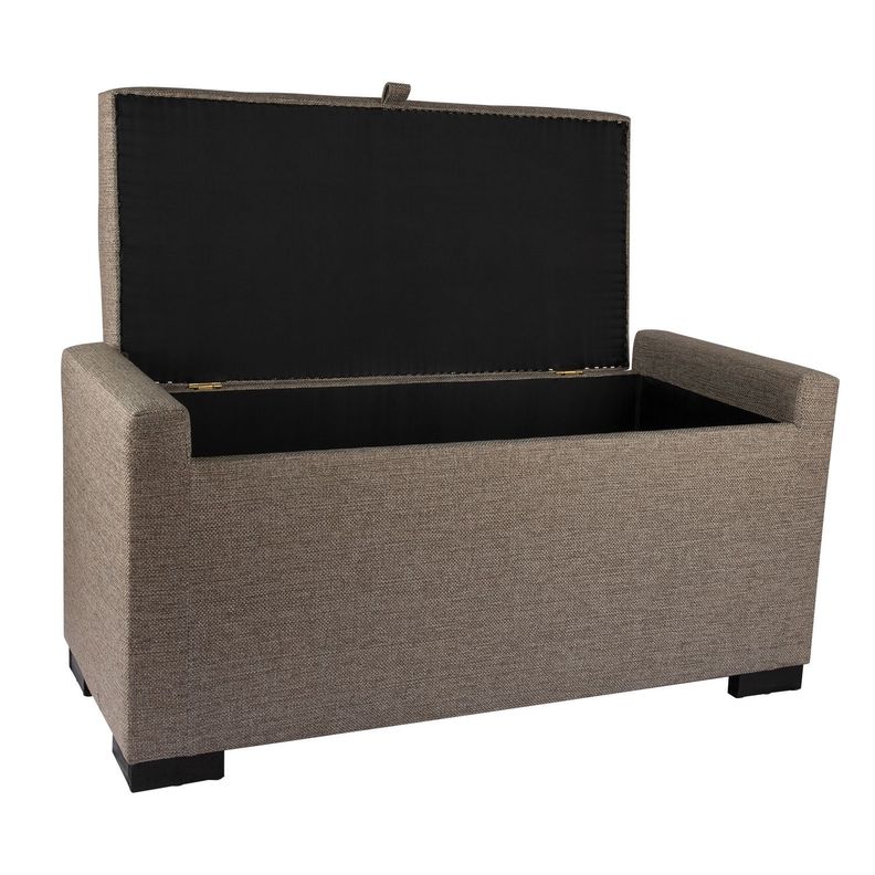 Banqueta con Baúl Leyzy Gris-Beige 40X55X105 cm Máxima Design-2