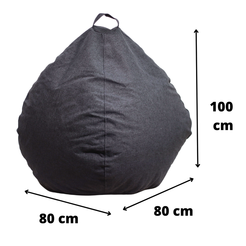 Pouf Pera Grafito Omega 100x80x80 Máxima Design-2