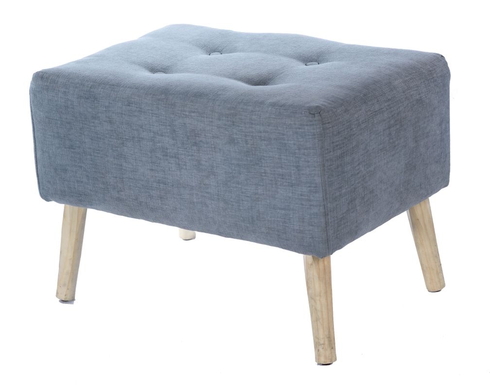 Pouf Petrum Gris-Claro Altea 62x42x42 cm Máxima Design-1