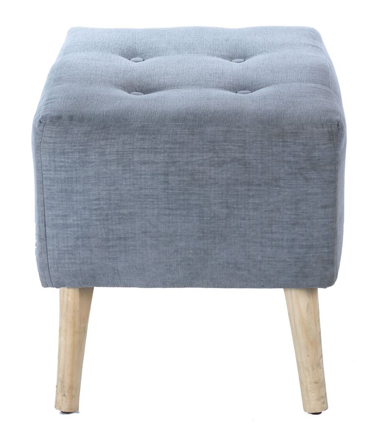 Pouf Petrum Gris-Claro Altea 62x42x42 cm Máxima Design-2