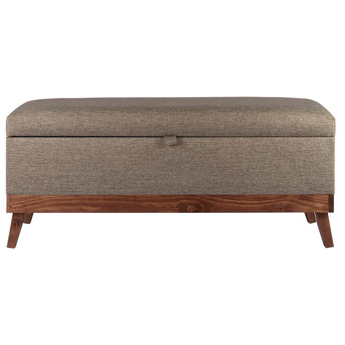 Banqueta con Baúl Incy Gris-Beige Omega 120x40x50 cm Máxima Design-0