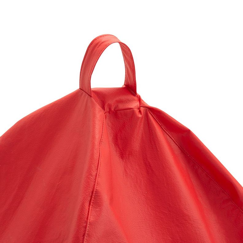 Pouf Pera Infantil Rojo Eco Cuero 60x50x50 cm Máxima Design-1