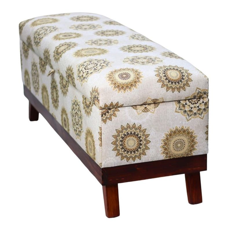 Banqueta Baúl Incy Estampado Mándala Estrella -2