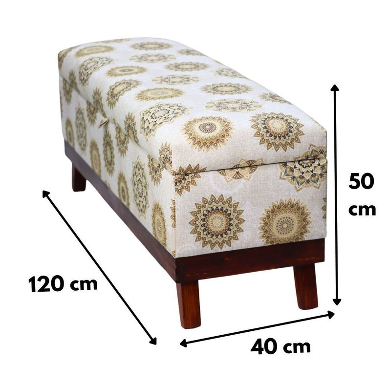 Banqueta Baúl Incy Estampado Mándala Estrella -7