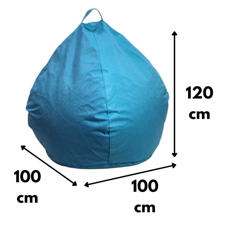 Pouf Pera Turquesa Omega 100x120x120 Máxima Design-4