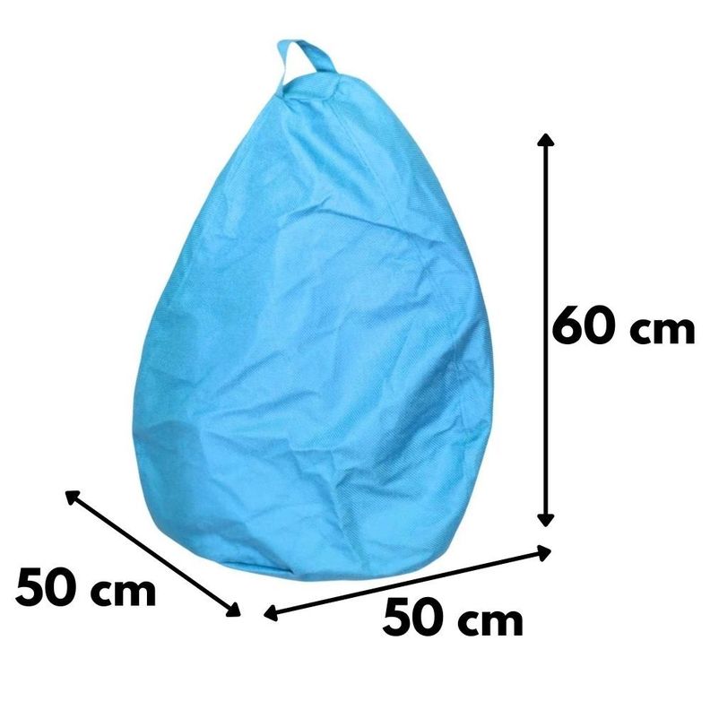 Funda Pouf Pera Infantil Turquesa Omega 60x50x50-3