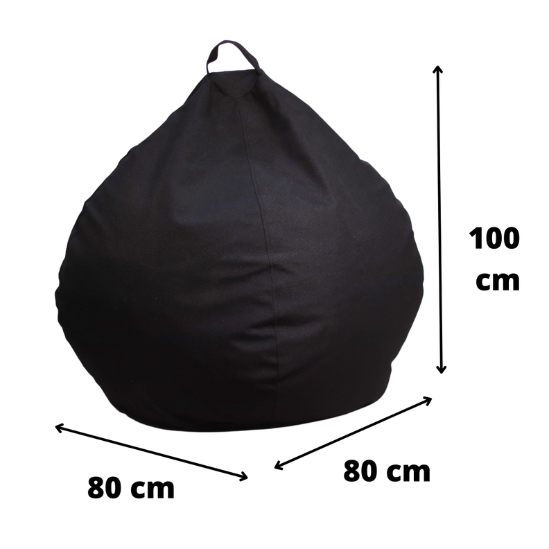 Pouf Pera Negro Delta 100x80x80 Máxima Design-2