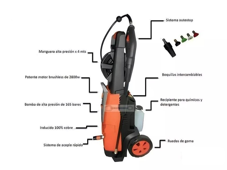 Hidrolavadora Semi Industrial 2800w Toyaki Licencia Japonesa-1