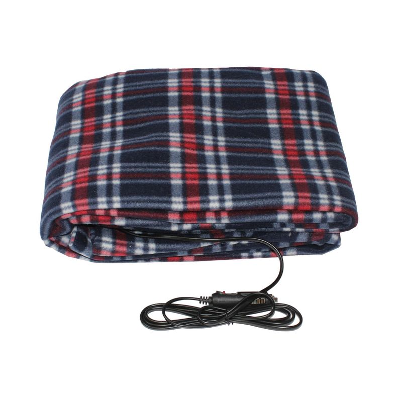 Frazada Cuadriculada Roja Con Calefaccion 12v Para Chofer-1
