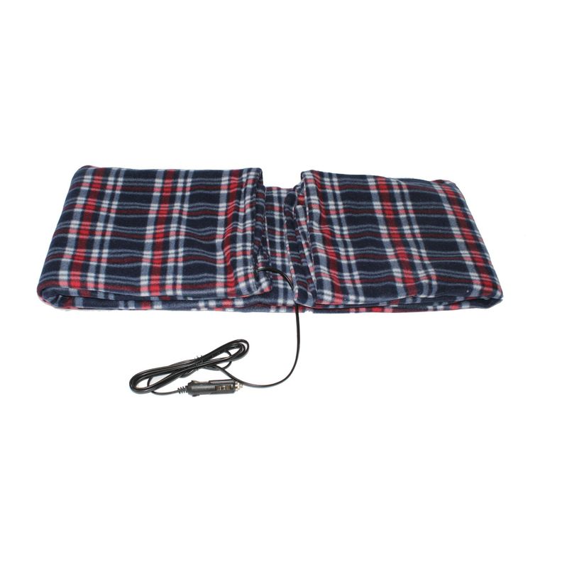 Frazada Cuadriculada Roja Con Calefaccion 12v Para Chofer-2