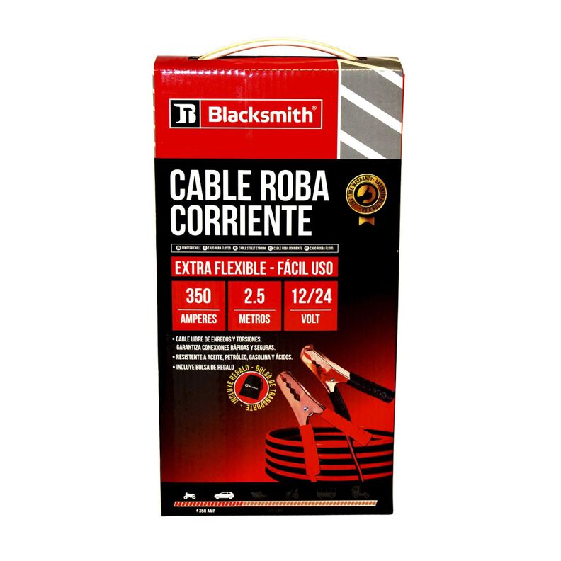 Cable Puente Batería 350 Amp 2,5 Mts De Largo Roba Corriente-0