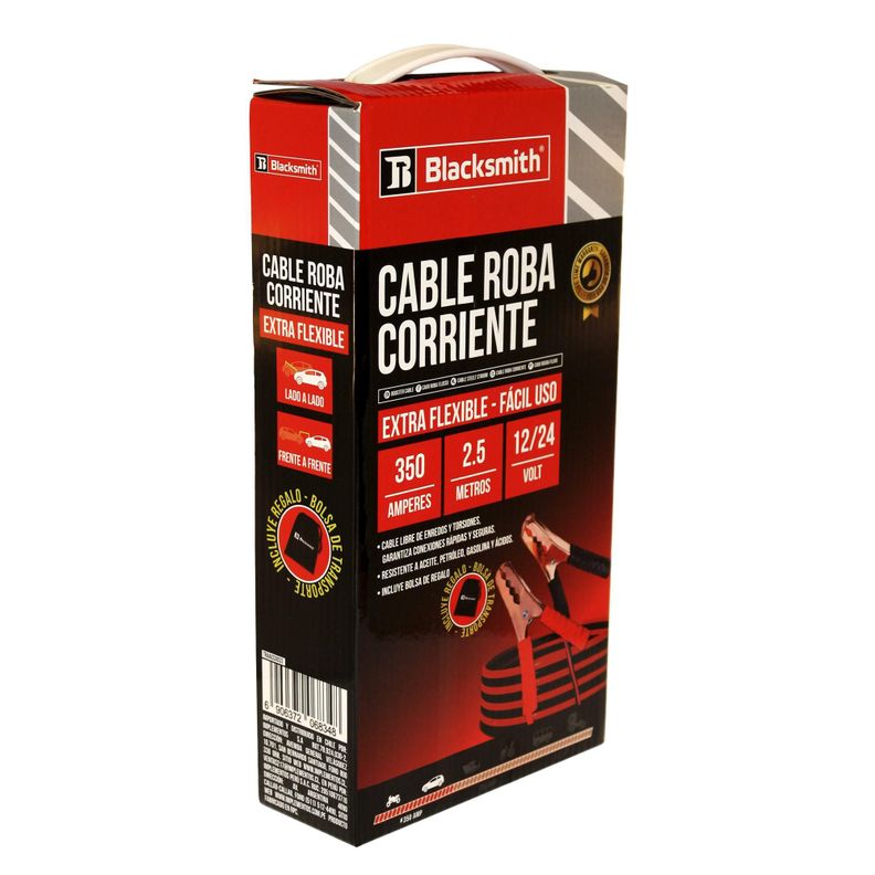 Cable Puente Batería 350 Amp 2,5 Mts De Largo Roba Corriente-1