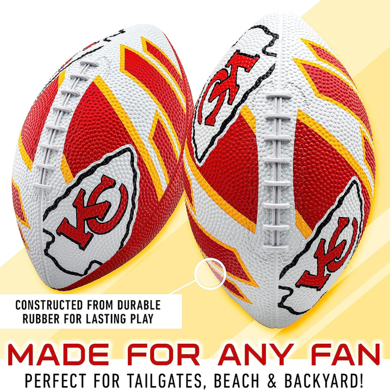 Balón Fútbol Americano Franklin Sports NFL Team Chiefs 22 cm-2