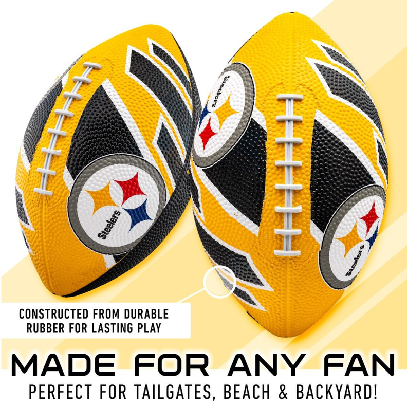 Balón Fútbol Americano Franklin Sports NFL Team Steelers 22 cm-2