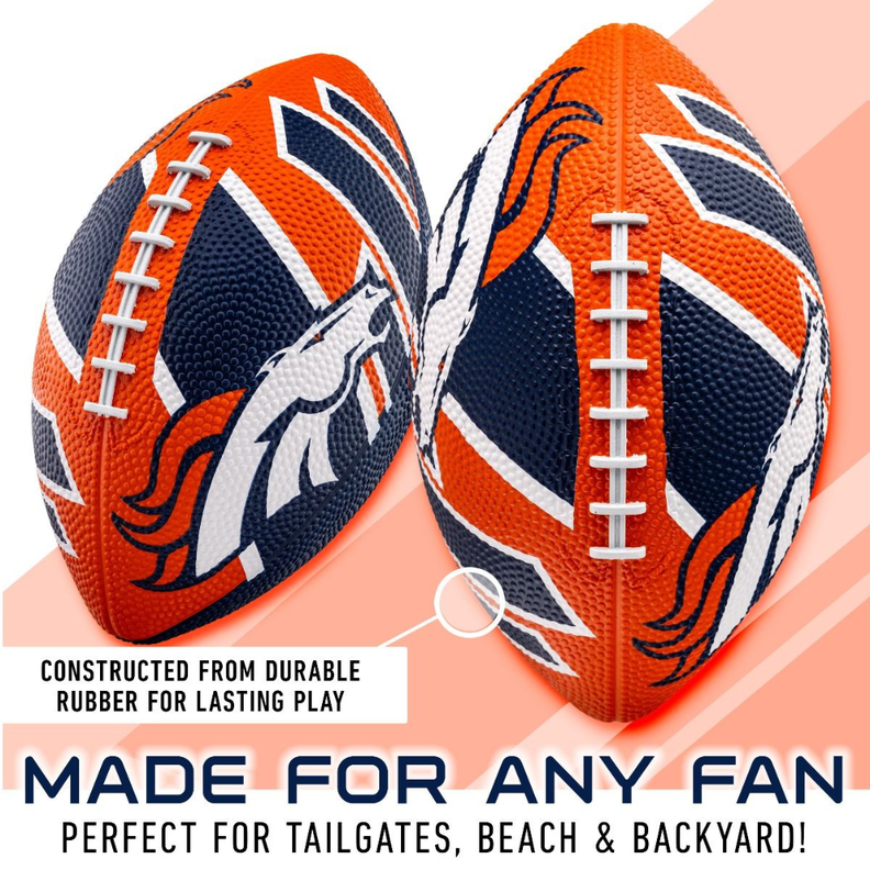 Balón Fútbol Americano Franklin Sports NFL Team Broncos 22 cm-2