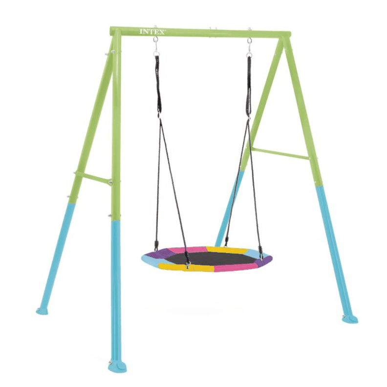 Set Columpio Nido Octogonal Intex Saucer Swing Set Verde Azul-0