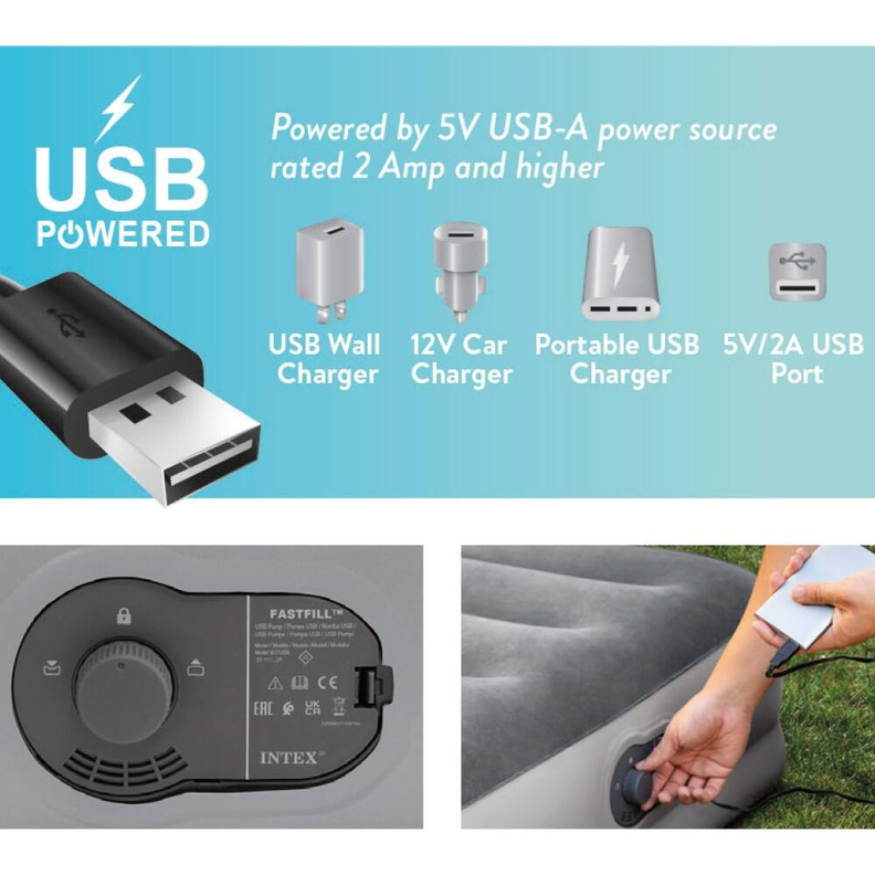 Colchón Inflable Eléctrico USB Intex 2 Plazas-3