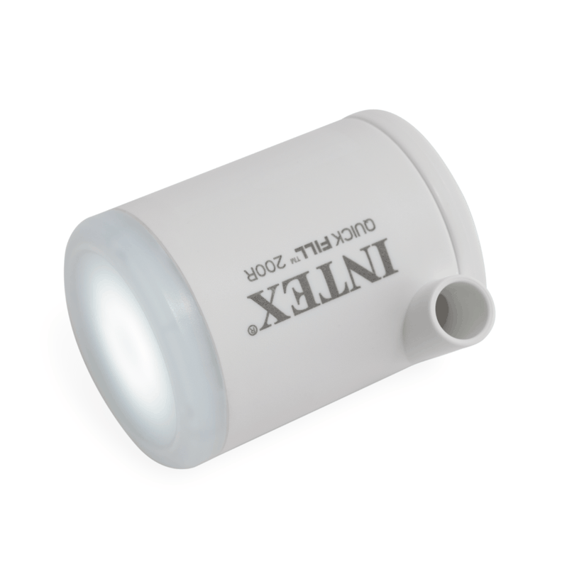 inflador Electrico Recargable con Linterna Intex USB QuickFill 200R Tiny  200 Lts/Min Blanco