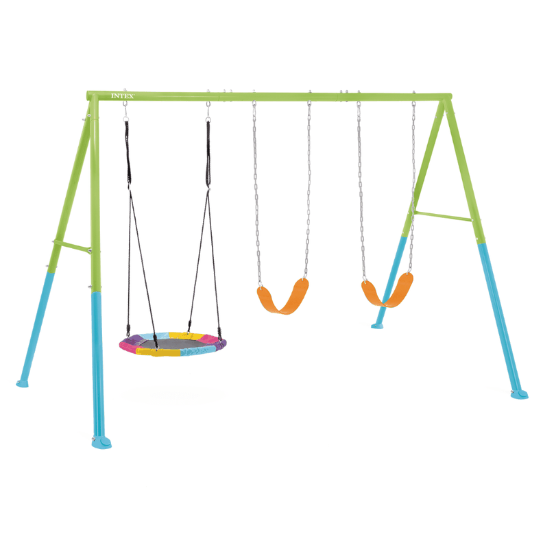 Set Columpio de 3 Accesorios Intex Three Feature Swing Set Verde Azul Mod 2-0