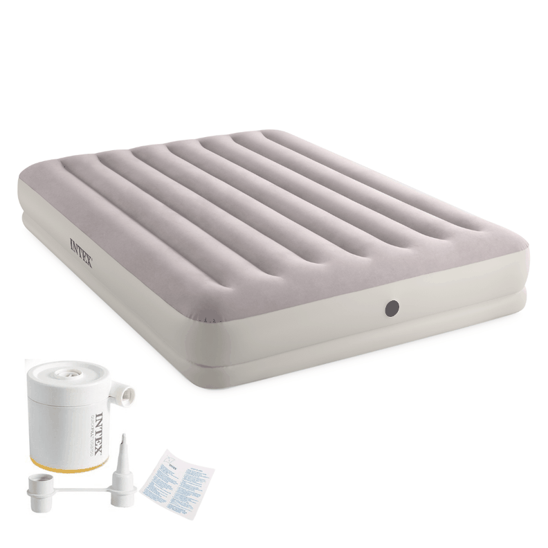 Colchon Inflable Intex 2 Plazas 152x203x30 Cm Prestige Mid-Rise + Inflador USB150
