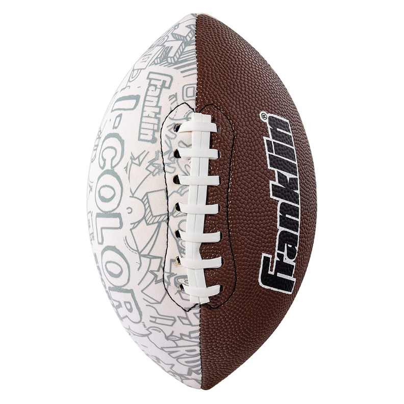 Balón Futbol Americano Pintable Franklin Sports Mini I-Color 10 Lápices-1