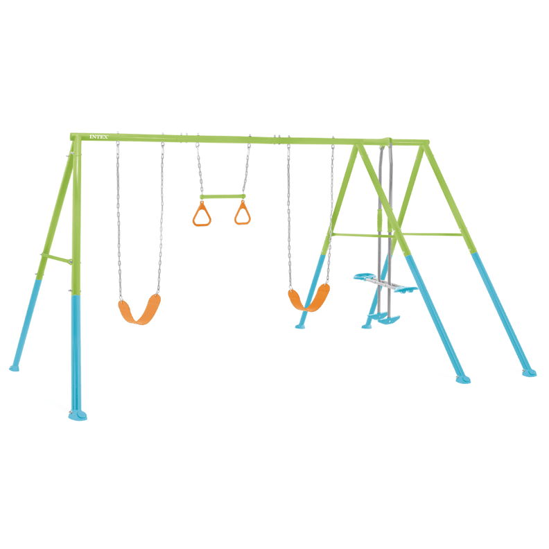 Set Columpio de 4 Accesorios Intex Four Feature Swing Set Verde Azul-0