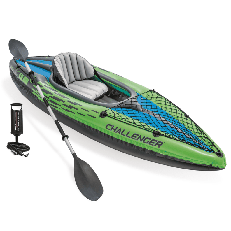 Kayak Inflable Intex Challenger K1 Set Capacidad 1 Persona + Remos + Inflador-0