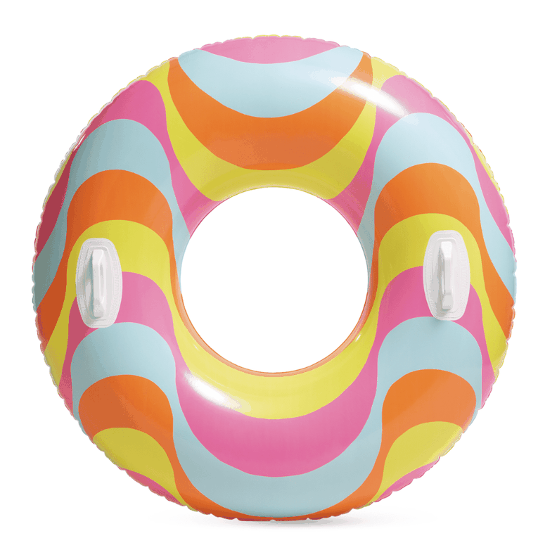 Flotador Inflable Redondo Intex con Sujetadores 114 Cm Timeless Tube Ondas-0