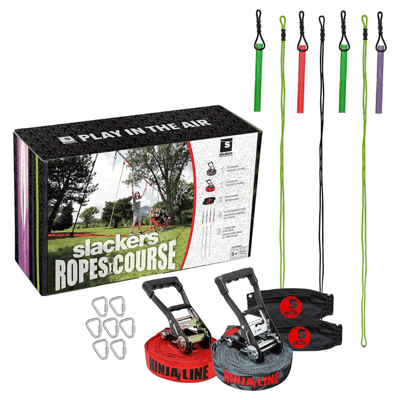 Set de Juego Obstáculos Ropes Course 11 m Slackers Kit 36 Ft-0