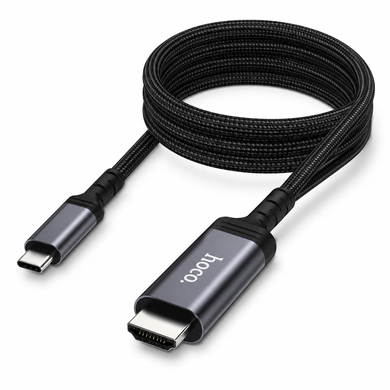 Cable USB C a HDMI 4K 30Hz 1 8m Video para TV Monitor Gris Oscuro