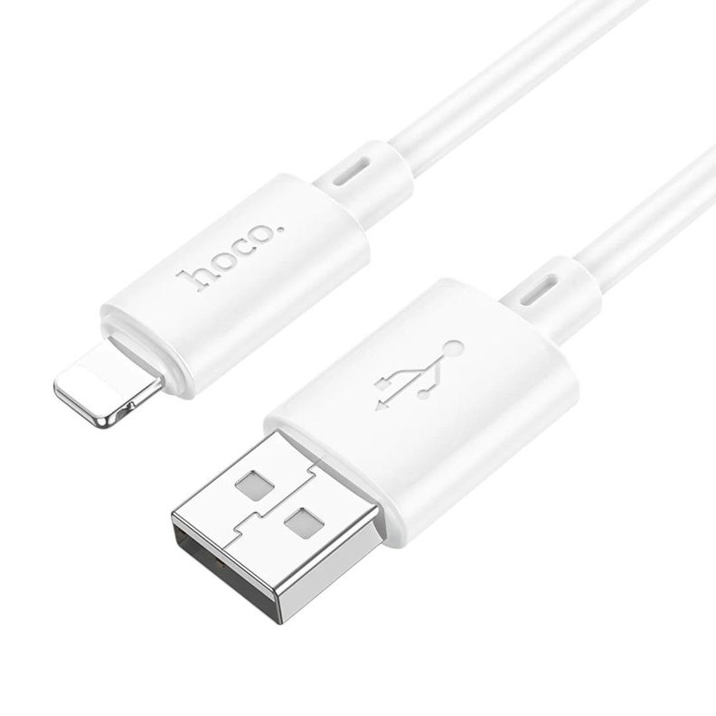 Cable Lightning Hoco X88 2M Blanco Carga Rapida Alta Resistencia