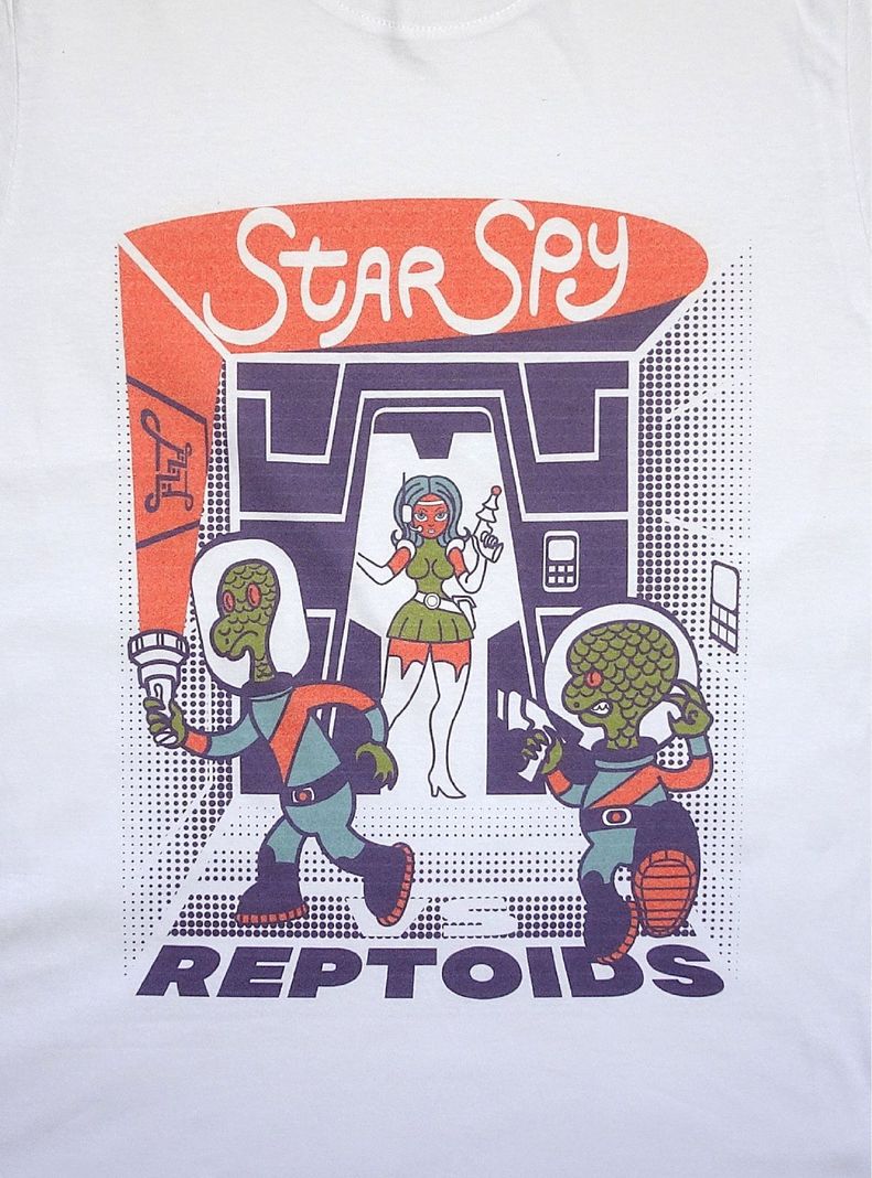 Polera hombre manga corta 100% algodón orgánico Star Spy.-2