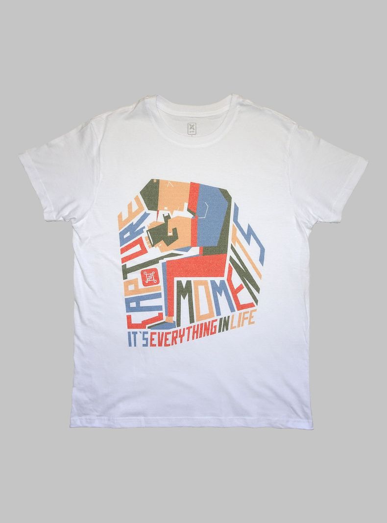 Polera hombre manga corta 100% algodón orgánico con diseños originales.-0