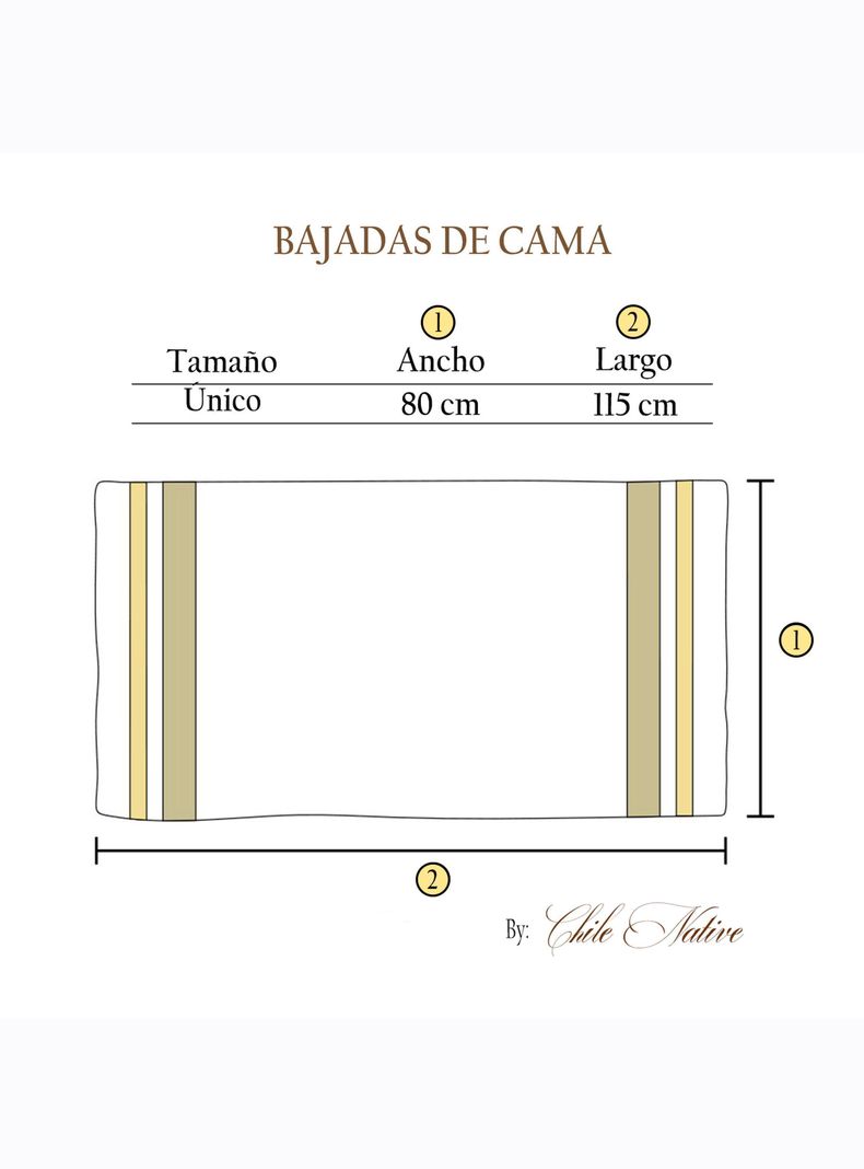 Bajada de Cama Cochrane - en lana y telar (115 x 80 cm)-7