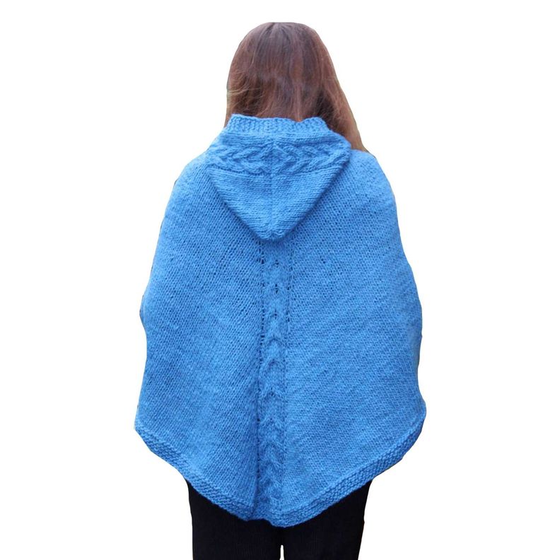 Poncho Azulillo - 100% Lana de Oveja -1
