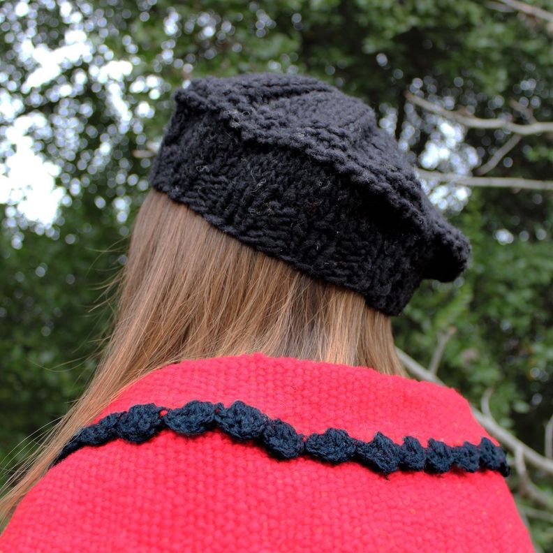  Capa Copihue Rojo - 100% Lana de Oveja -5