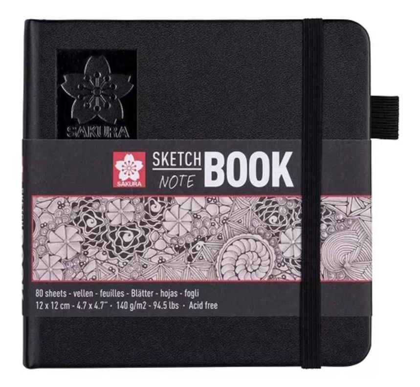 Cuaderno De Dibujo - Sketchbook Sakura (80 Hojas, 12x12 Cms)-0
