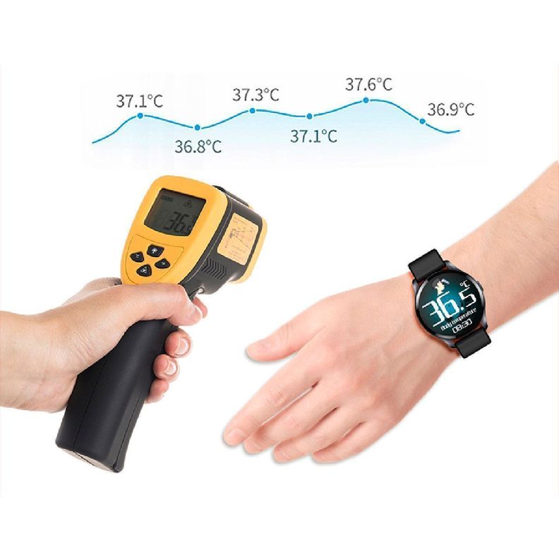 Reloj Smartwatch T88 con Termometro Negro-4