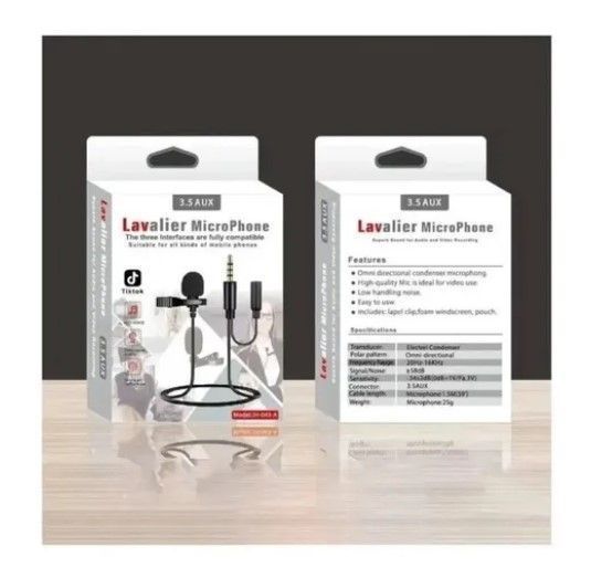 Micrófono Condensador Lavalier Solapa Para Celulares-1