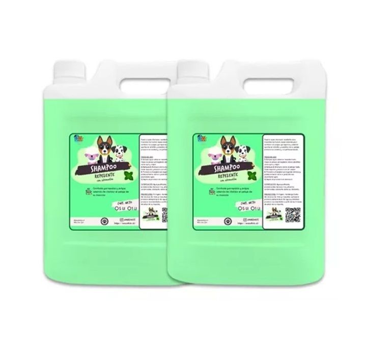 Pack 2 Shampoo Repelente 5 Lts Perros & Mascotas Anti Pulgas-0
