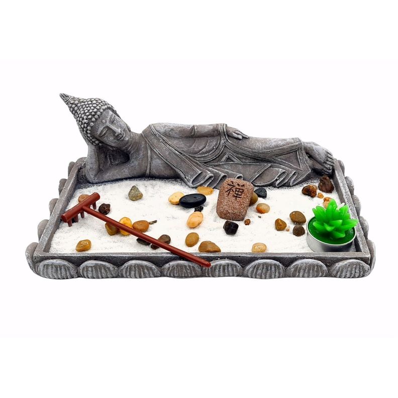 Buda Zen Jardin Budha C/Accesorio 10x29x16cm-0