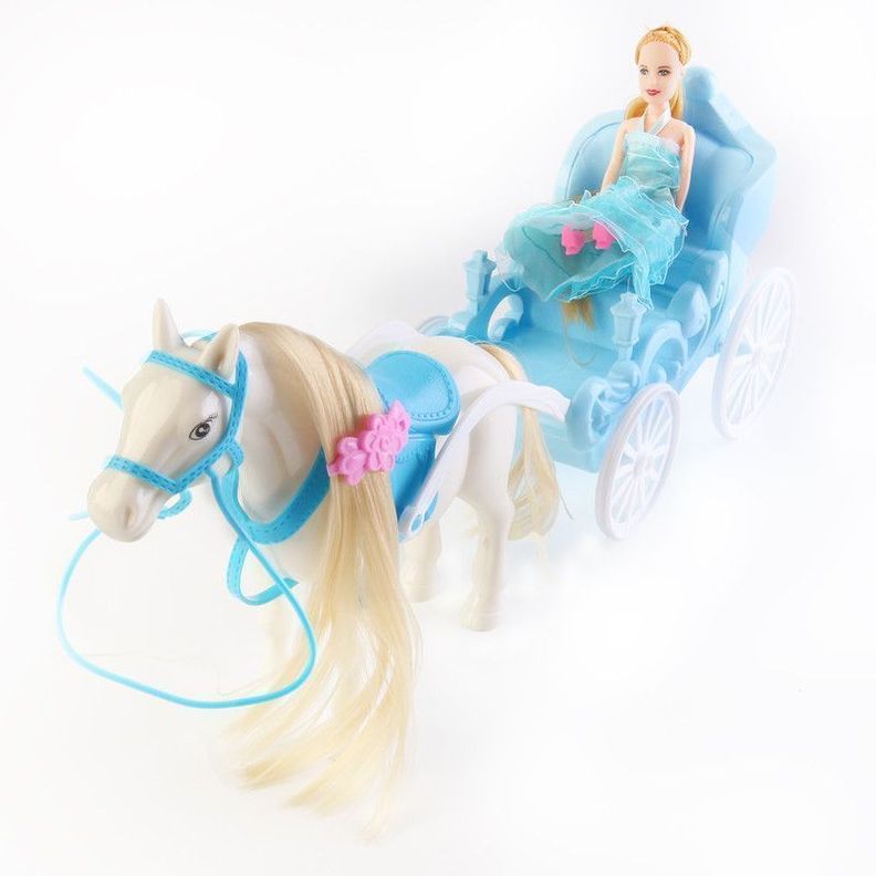 SET DE MUNECA Y CARRUAJE CON ACCESORIOS 37CM-0